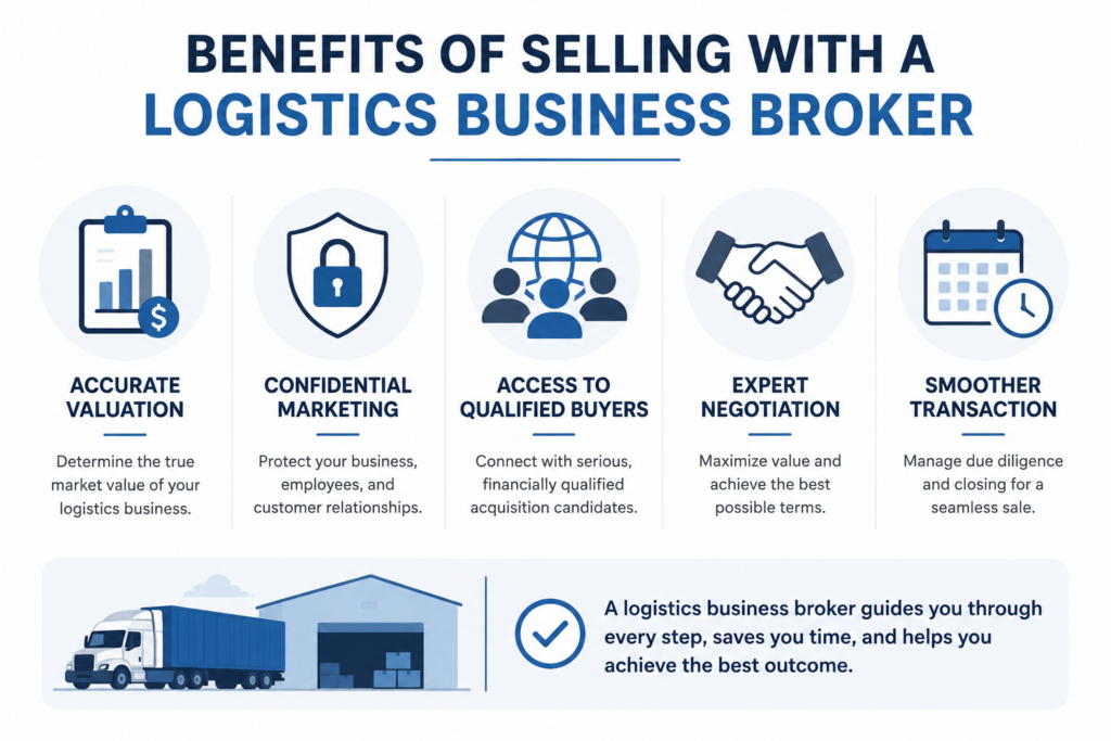how to sell a logisitcs business